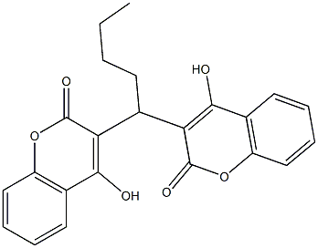 3,3'-Pentylidenebis(4-hydroxycoumarin) Structure