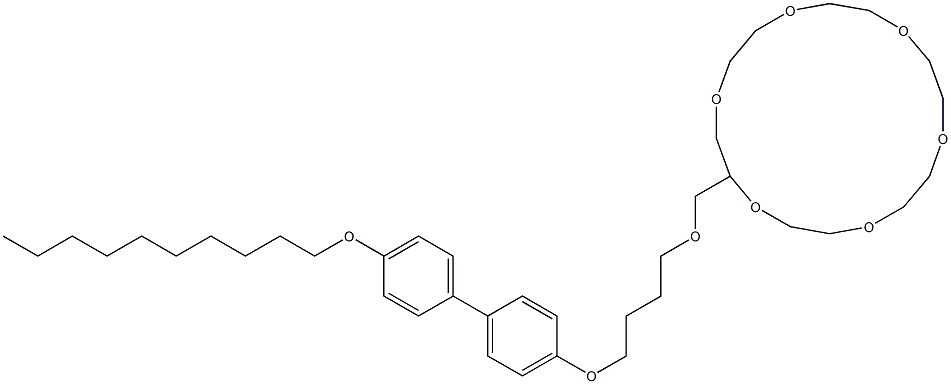 2-[4-[(4-Decyloxy-1,1'-biphenyl-4'-yl)oxy]butoxymethyl]1,4,7,10,13,16-hexaoxacyclooctadecane 구조식 이미지