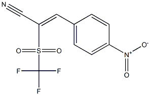 2-(Trifluoromethylsulfonyl)-3-(4-nitrophenyl)acrylonitrile 구조식 이미지