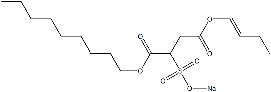 2-(Sodiosulfo)succinic acid 1-nonyl 4-(1-butenyl) ester Structure