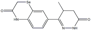 7-[(1,4,5,6-Tetrahydro-4-methyl-6-oxopyridazin)-3-yl]-2H-1,4-benzoselenazin-3(4H)-one 구조식 이미지