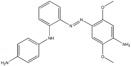 4-[2-(4-Aminophenylamino)phenylazo]-2,5-dimethoxyaniline Structure