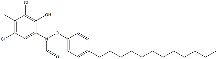 2-(4-Dodecylphenoxyformylamino)-4,6-dichloro-5-methylphenol Structure