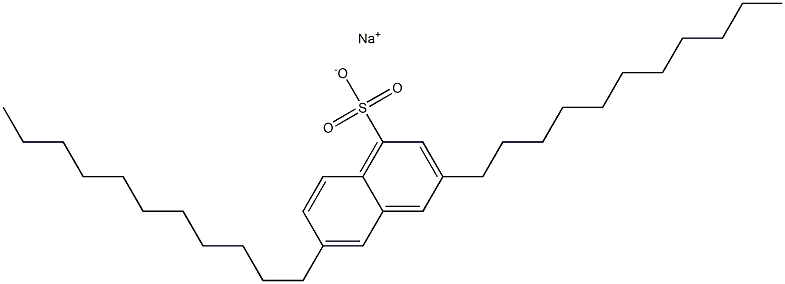 3,6-Diundecyl-1-naphthalenesulfonic acid sodium salt 구조식 이미지