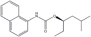 [R,(-)]-5-Methyl-3-hexanol N-(1-naphtyl)carbamate 구조식 이미지