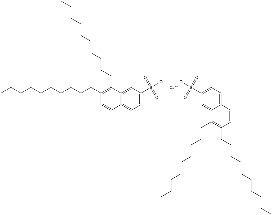 Bis(7,8-didecyl-2-naphthalenesulfonic acid)calcium salt 구조식 이미지