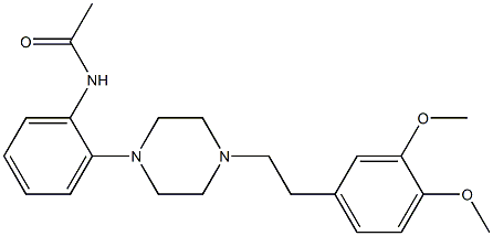 2'-[4-(3,4-Dimethoxyphenethyl)piperazino]acetanilide 구조식 이미지
