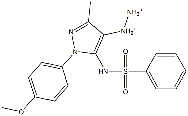 N-[1-(4-Methoxyphenyl)-3-methyl-4-diazonio-1H-pyrazol-5-yl]benzenesulfonamide Structure