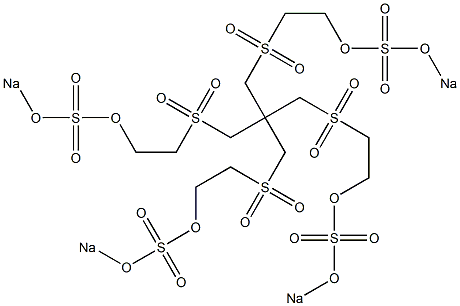 Tetrakis[2-(sodiooxysulfonyloxy)ethylsulfonylmethyl]methane 구조식 이미지