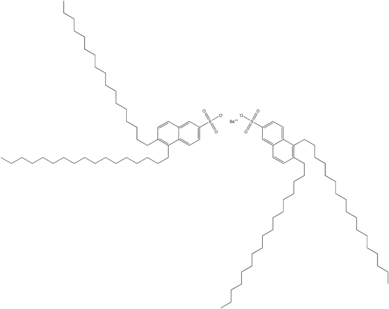 Bis(5,6-diheptadecyl-2-naphthalenesulfonic acid)barium salt 구조식 이미지