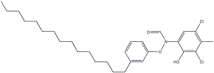 2-(3-Pentadecylphenoxyformylamino)-4,6-dichloro-5-methylphenol 구조식 이미지