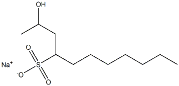 2-Hydroxyundecane-4-sulfonic acid sodium salt 구조식 이미지