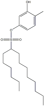 7-Pentadecanesulfonic acid 3-hydroxy-4-methylphenyl ester Structure