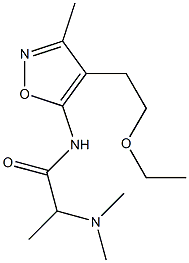 2-(Dimethylamino)-N-[4-(2-ethoxyethyl)-3-methylisoxazol-5-yl]propionamide 구조식 이미지