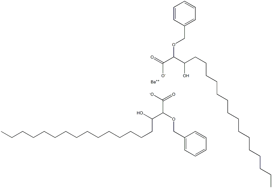 Bis(2-benzyloxy-3-hydroxystearic acid)barium salt 구조식 이미지