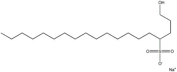 1-Hydroxynonadecane-4-sulfonic acid sodium salt Structure