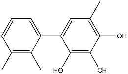 4-(2,3-Dimethylphenyl)-6-methylbenzene-1,2,3-triol 구조식 이미지