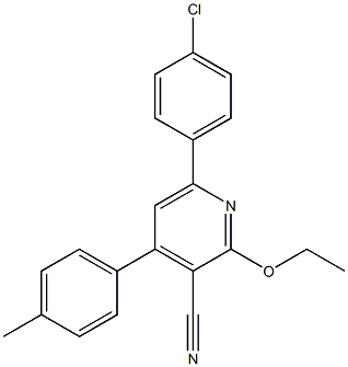 4-(p-Tolyl)-6-(4-chlorophenyl)-2-ethoxypyridine-3-carbonitrile Structure