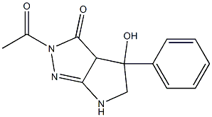 2-Acetyl-3a,4,5,6-tetrahydro-4-hydroxy-4-phenylpyrrolo[2,3-c]pyrazol-3(2H)-one 구조식 이미지