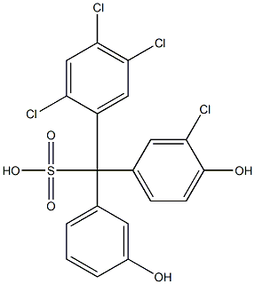 (3-Chloro-4-hydroxyphenyl)(2,4,5-trichlorophenyl)(3-hydroxyphenyl)methanesulfonic acid Structure