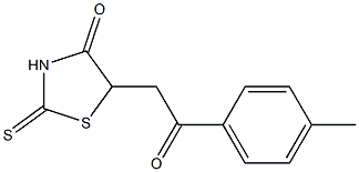 Dihydro-2-thioxo-5-[(4-methylphenyl)carbonylmethyl]thiazol-4(5H)-one Structure