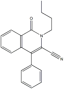 2-Butyl-4-(phenyl)-3-cyanoisoquinolin-1(2H)-one 구조식 이미지