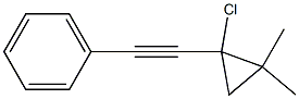 1-(Phenylethynyl)-1-chloro-2,2-dimethylcyclopropane Structure