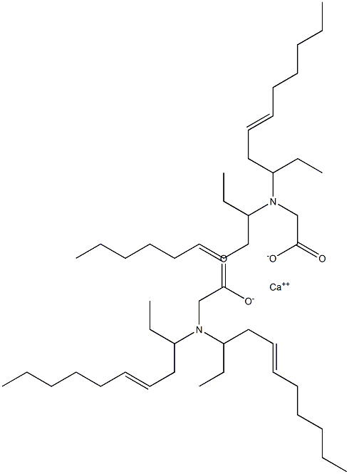 Bis[N,N-di(5-undecen-3-yl)aminoacetic acid]calcium salt Structure