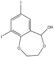 7-Iodo-9-iodo-2,3-dihydro-5H-1,4-benzodioxepin-5-ol Structure