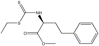 [S,(+)]-2-(Ethylthiocarbonothioylamino)-4-phenylbutyric acid methyl ester Structure
