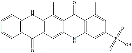 5,7,12,14-Tetrahydro-1,13-dimethyl-7,14-dioxoquino[2,3-b]acridine-3-sulfonic acid 구조식 이미지