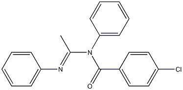 N1-(p-Chlorobenzoyl)-N1,N2-diphenylacetamidine 구조식 이미지