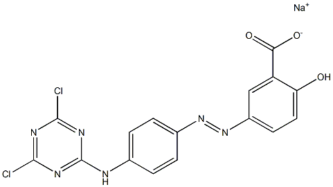 5-[p-(4,6-Dichloro-1,3,5-triazin-2-ylamino)phenylazo]-2-hydroxybenzoic acid sodium salt Structure