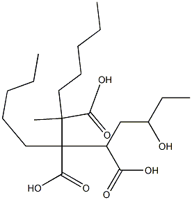 Butane-1,2,3-tricarboxylic acid 1-(2-hydroxybutyl)2,3-dipentyl ester Structure