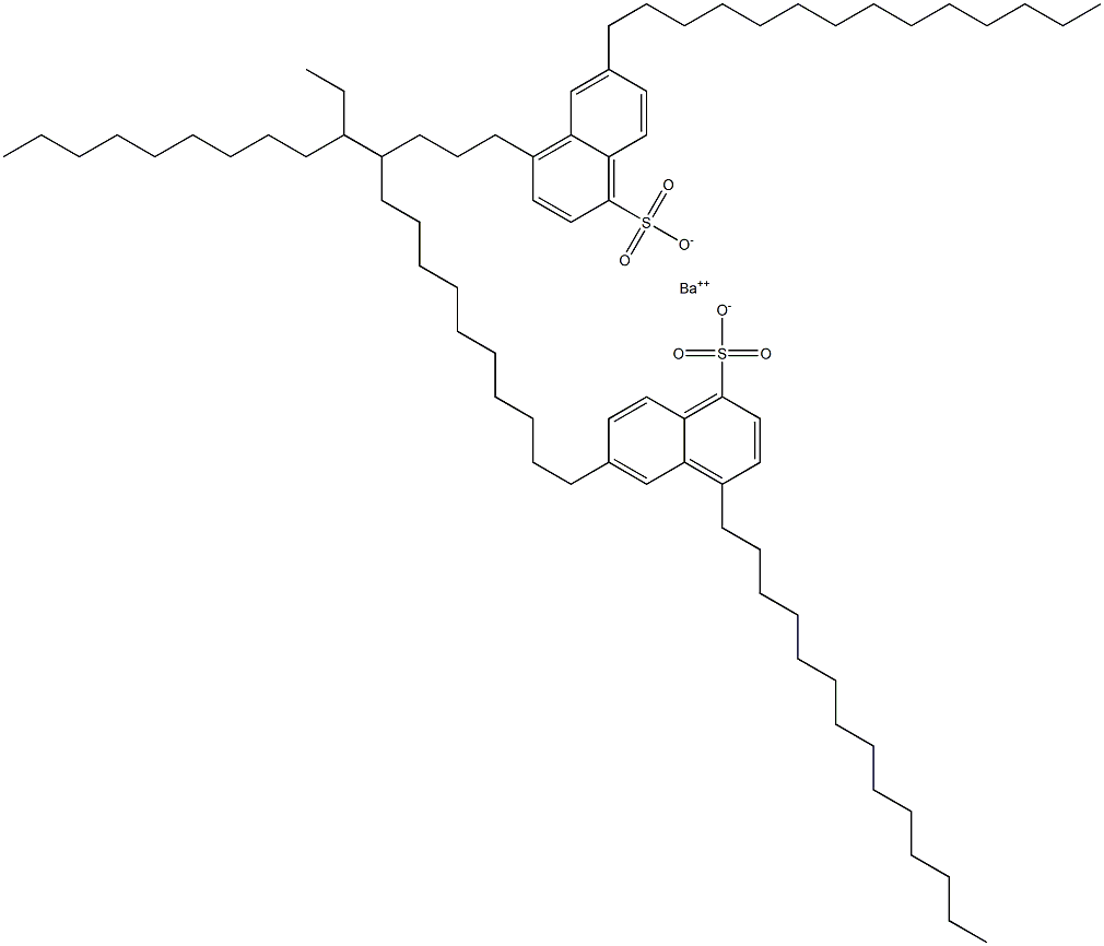 Bis(4,6-ditetradecyl-1-naphthalenesulfonic acid)barium salt Structure