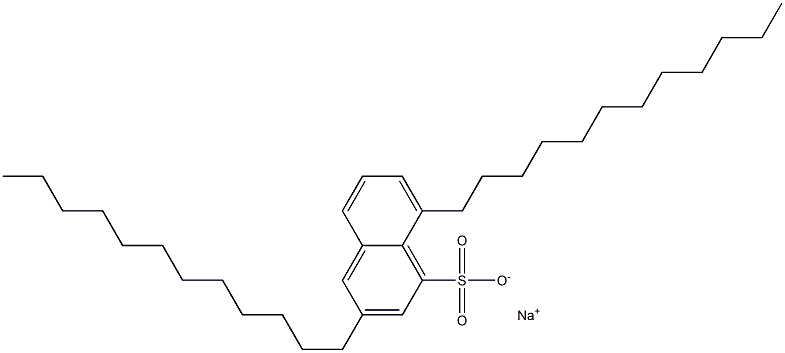 3,8-Didodecyl-1-naphthalenesulfonic acid sodium salt 구조식 이미지