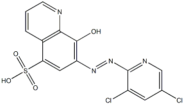 7-(3,5-Dichloro-2-pyridylazo)-8-hydroxyquinoline-5-sulfonic acid Structure