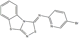 3-(5-Bromo-2-pyridinyl)imino[1,2,4]thiadiazolo[3,4-b]benzothiazole 구조식 이미지