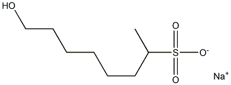 8-Hydroxyoctane-2-sulfonic acid sodium salt Structure