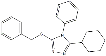 5-Cyclohexyl-4-phenyl-3-[benzylthio]-4H-1,2,4-triazole Structure