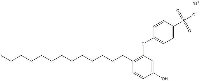 3'-Hydroxy-6'-tridecyl[oxybisbenzene]-4-sulfonic acid sodium salt 구조식 이미지