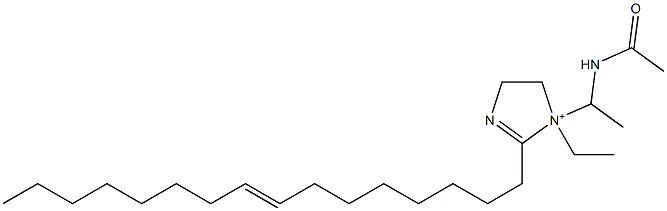 1-[1-(Acetylamino)ethyl]-1-ethyl-2-(8-hexadecenyl)-2-imidazoline-1-ium 구조식 이미지