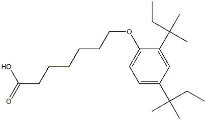 7-(2,4-Di-tert-pentylphenoxy)heptanoic acid Structure