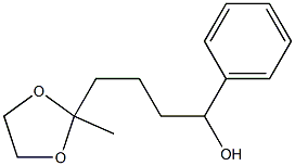 1-Phenyl-4-(2-methyl-1,3-dioxolane-2-yl)-1-butanol Structure