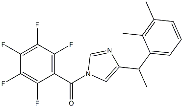 4-[1-(2,3-Dimethylphenyl)ethyl]-1-(2,3,4,5,6-pentafluorobenzoyl)-1H-imidazole 구조식 이미지
