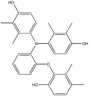 N,N-Bis(4-hydroxy-2,3-dimethylphenyl)-2-(6-hydroxy-2,3-dimethylphenoxy)benzenamine Structure