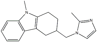1,2,3,4-Tetrahydro-9-methyl-3-[(2-methyl-1H-imidazol-1-yl)methyl]-9H-carbazole 구조식 이미지