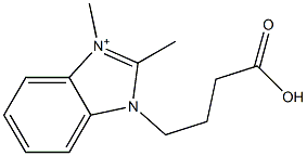 1-(3-Carboxypropyl)-2,3-dimethyl-1H-benzimidazol-3-ium Structure