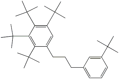 1-(2,3,4,5-Tetra-tert-butylphenyl)-3-(3-tert-butylphenyl)propane 구조식 이미지
