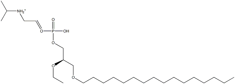 2-[[(R)-2-Ethoxy-3-hexadecyloxypropoxy]phosphonyloxy]-N-isopropylethanaminium Structure